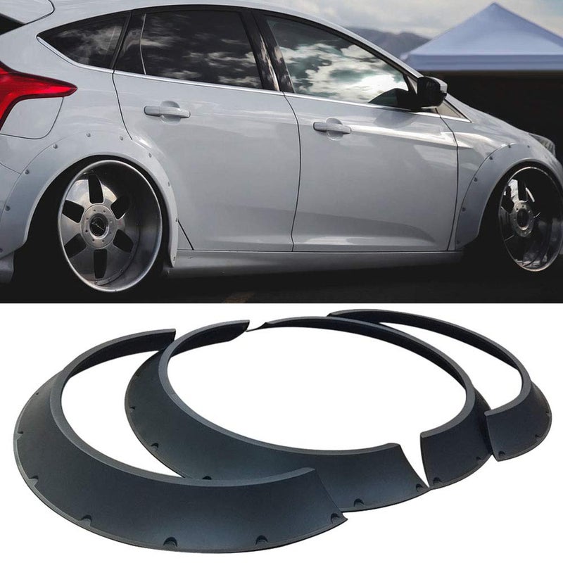 Kyostar New School 4Pcs 800mm Universal Car Fender Flares Wheel Arches (Black) - Image 1